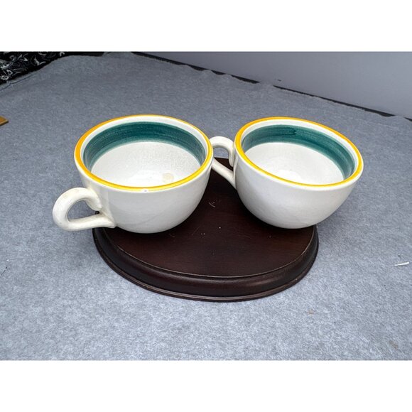 Stangl Pottery Fruit Cups Set of 2 with Floral Design Vintage - Picture 4 of 14